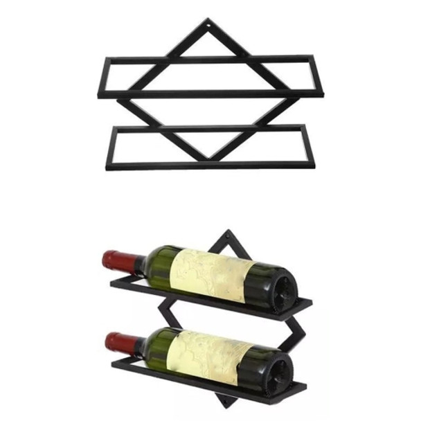 Wall Mounted Wine Rack Kitchen Dining Room Hanging Wine Glass Wine Bottle Rack(Wine Bottle)