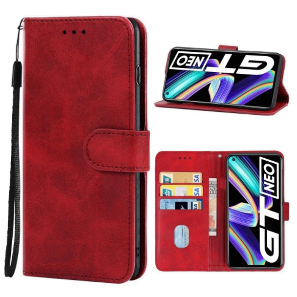 Leather Phone Case For OPPO Realme GT Neo(Red)