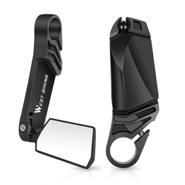 WEST BIKING Bicycle Handlebar Folding Mirror(Black)