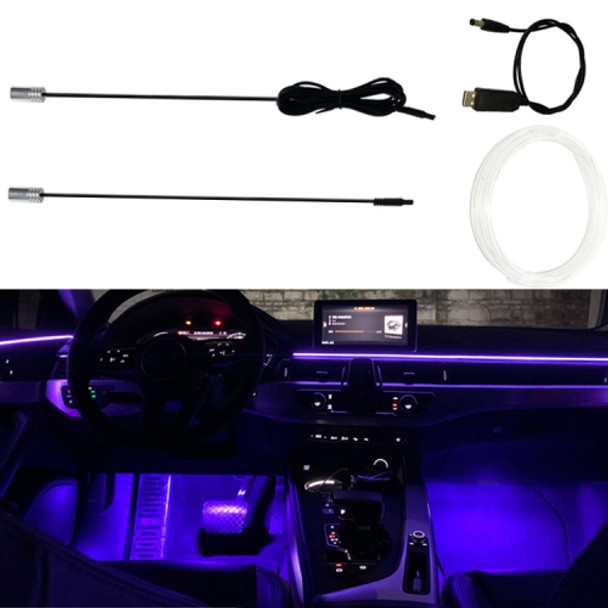 Center Console Modified LED Guide Light, Style: USB APP Control(2m Black )