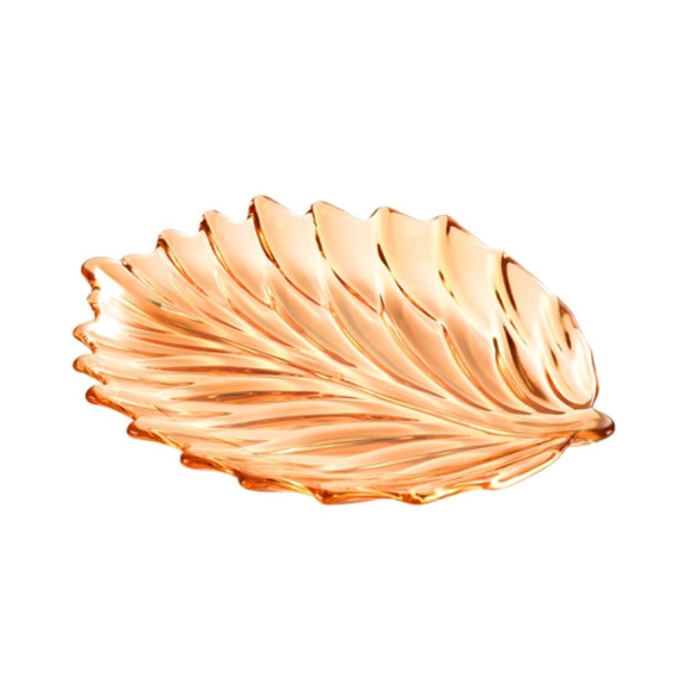 Acrylic Leaf Shape Fruit Tray and Shelf, Style: Dish (Amber)