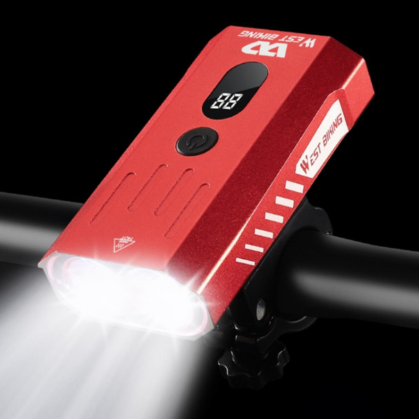 WEST BIKING Bicycle Smart Light Sensing High Lumen Headlight(Red)