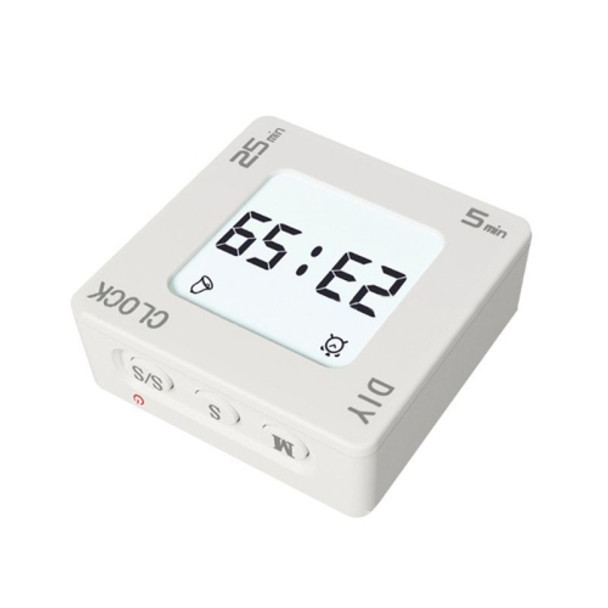 Vibrating DIY Timer Flip Alarm Time Management Timing Reminder(Full White Plane)