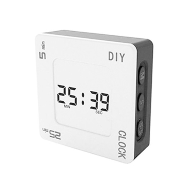 Vibrating DIY Timer Flip Alarm Time Management Timing Reminder(White Black Plane)