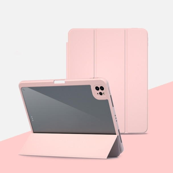 Magnetic Split Leather Smart Tablet Case For iPad Pro 11 2018(Baby Pink)