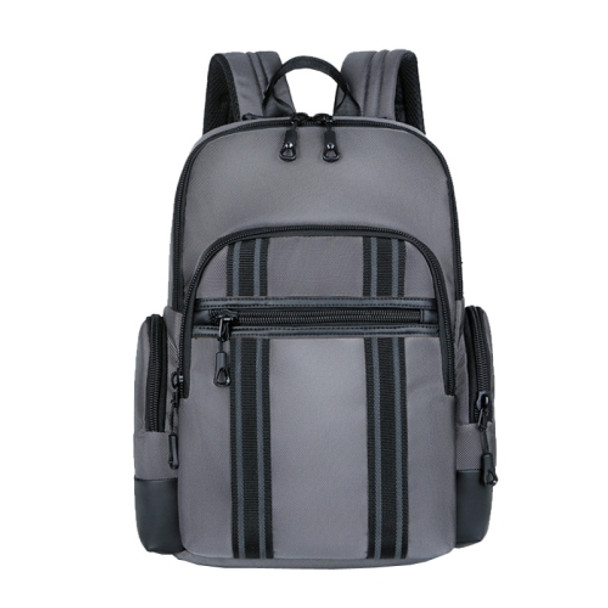 Men Business Laptop Back Shoulders Bag Waterproof Wear Backpack(Style 2 Gray)