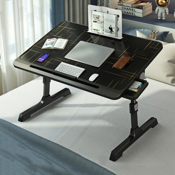 N6 Liftable and Foldable Bed Computer Desk, Style: Drawer+Shelf