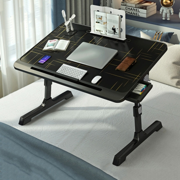 N6 Liftable and Foldable Bed Computer Desk, Style: Drawer+Shelf+USB
