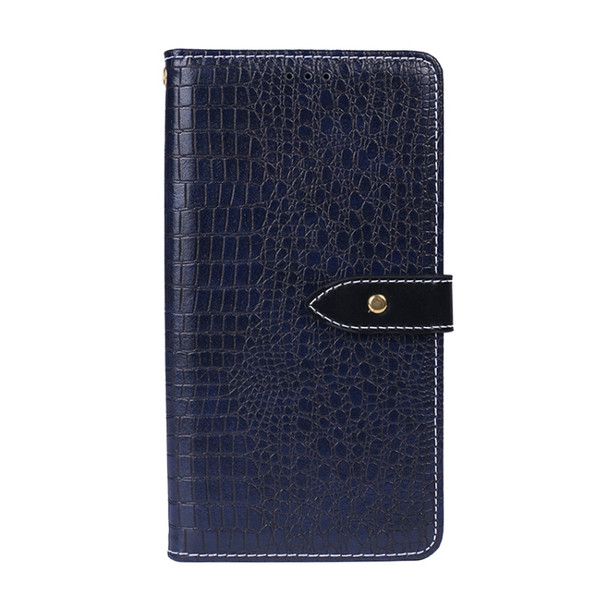 For TCL 30 SE idewei Crocodile Texture Leather Phone Case(Dark Blue)