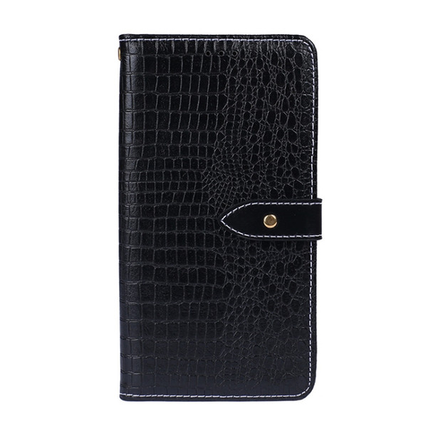 For TCL 30 SE idewei Crocodile Texture Leather Phone Case(Black)