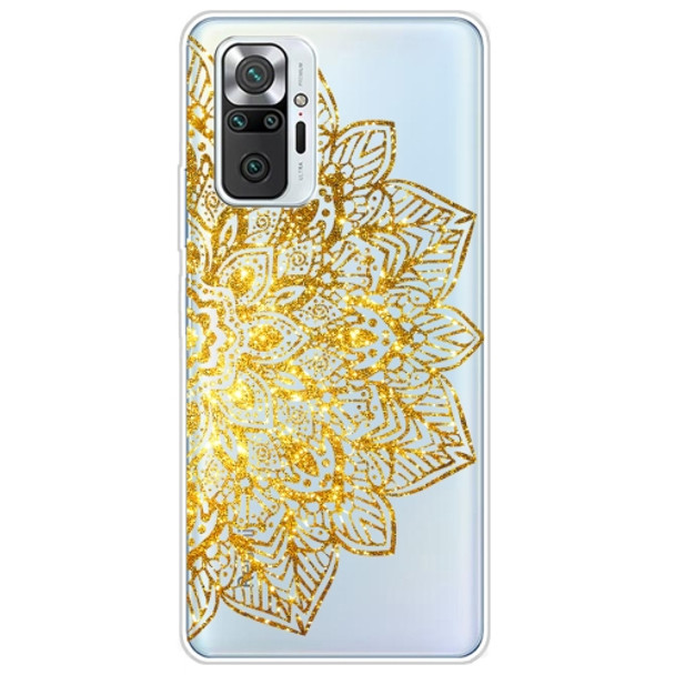 For Xiaomi Redmi Note 10 Pro 4G Gradient Lace Transparent TPU Phone Case(Gold)