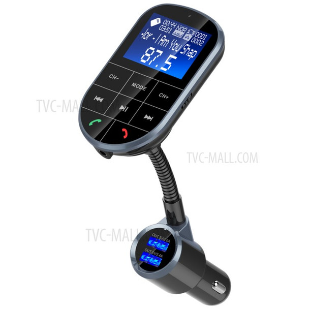 Bluetooth Car FM MP3 Player USB Car Charger LCD Screen 8 Buttons Support TF Card/U Disk