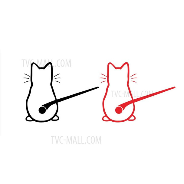 Cartoon Cute Animal Pet Cat Car Sticker Rear Window Wiper Decals Truck Window Vinyl Decal Graphics for Car Truck SUV Van - Red