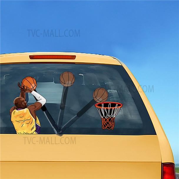 Rear Wiper Decal ''Shoot at the Basket'' Wiper Vinyl Decals for Rear Window Back Wiper Blade Decal Stylish Car Auto Body Sticker Decoration