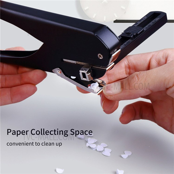 KW-TRIO 1/4'' Handheld Metal 20 Sheet Capacity 6mm Aperture Paper Punch Hole Punch Single Hole Puncher with Standard Ruler for Home Office School Supplies - White