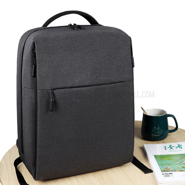 SJ08 Men Casual Waterproof Laptop Bag Notebook Computer Backpack - Dark Grey