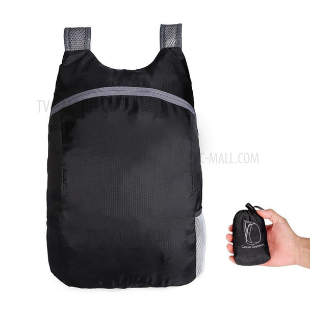 Ultra Light Waterproof Travel Portable Bag Foldable Backpack Outdoor Camping Backpack Unisex - Black