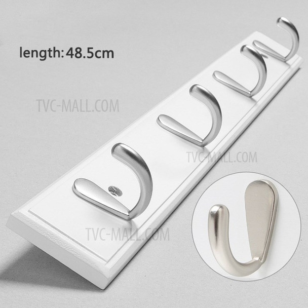 5-Hook/4-Hook Clothes Hanger Rack Wall Door Hanging Clothes Hook - White//4-hook