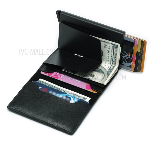 Men's Wallet Vintage Fashionable Wallet Bag - Black