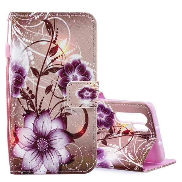 Lotus Pattern Horizontal Flip Leather Case for Huawei P30 Pro, with Holder & Card Slots & Wallet