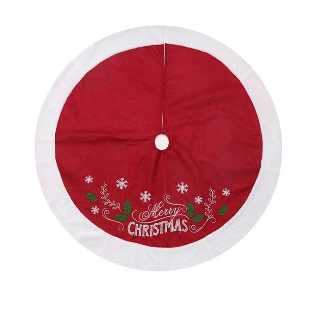 48 inch Christmas Tree Skirt Merry Christmas Xmas Decoration - Red