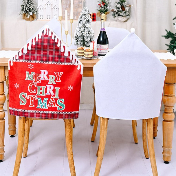 Christmas Chair Back Cover Xmas Decor for Christmas Dinning Room Decoration - Red