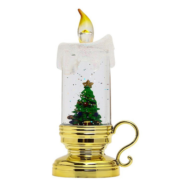 Lightweight Portable Christmas LED Lantern Santa Claus Candle Light Lamp Xmas Decor - Style A