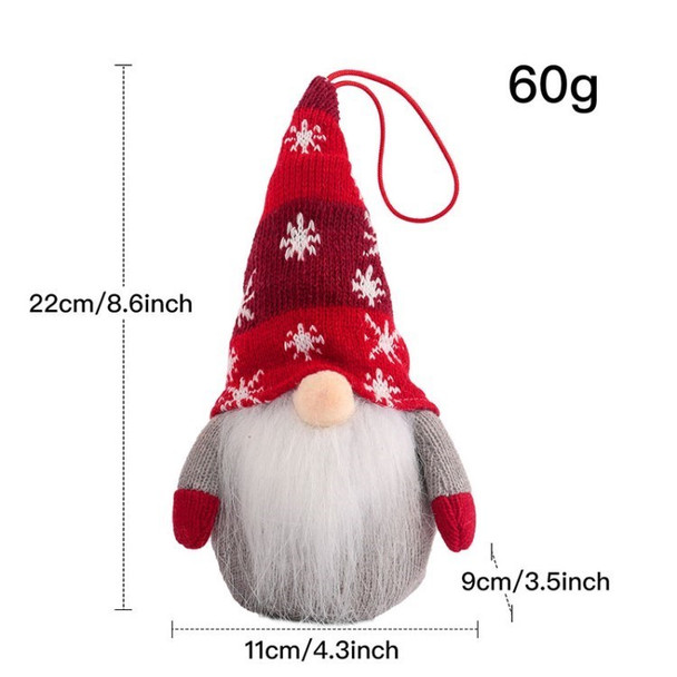 Christmas Gnome Plush Fall Decoration Light Up Dwarf Doll Hanging Home Ornament Children Gift - Style A