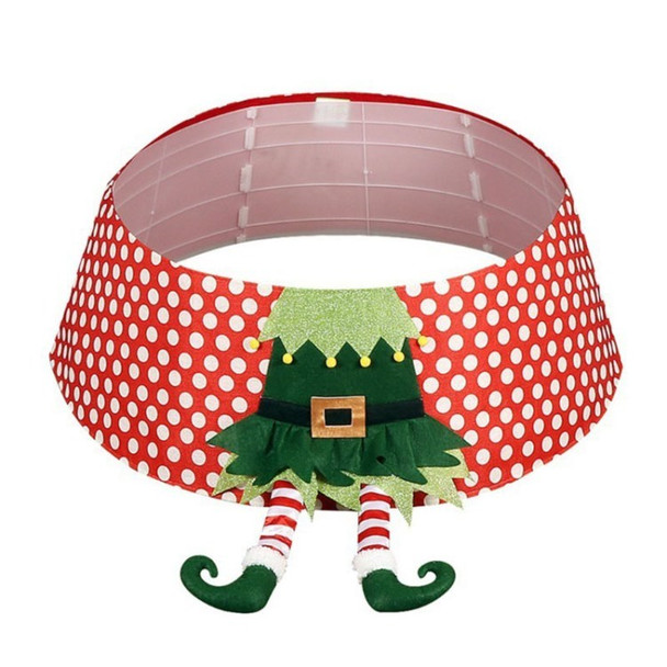 30-inch Elf Christmas Tree Skirt with Candy Striped Legs Xmas Holiday Party Decoration - Style A