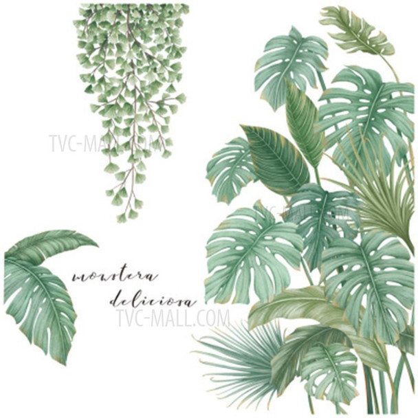 Tropical Plant Wall Sticker Background PVC Decal Wallpaper, Size: 90 x 30cm