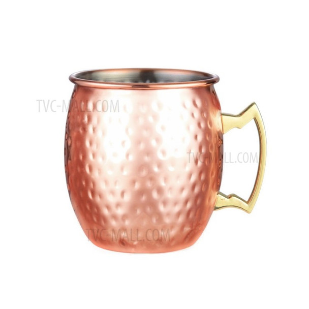 Moscow Mule Copper Coffee Mug Metal Cup Bowl for Wine  -  Copper dots
