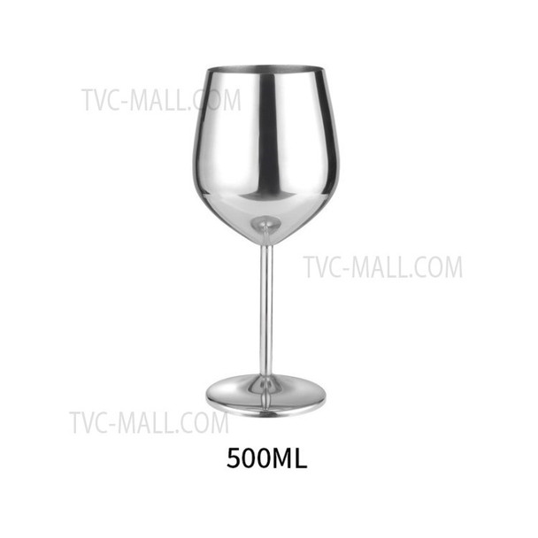 500ml Stainless Steel Red Wine Whisky Juice Drink Cup for Home Bar (without Certification) - Silver