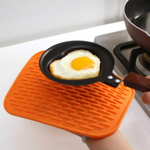 Non-toxic Pot Mat Spoon Heat Resistant Coaster Healthy Safe Holder (with FDA Certification) - Orange