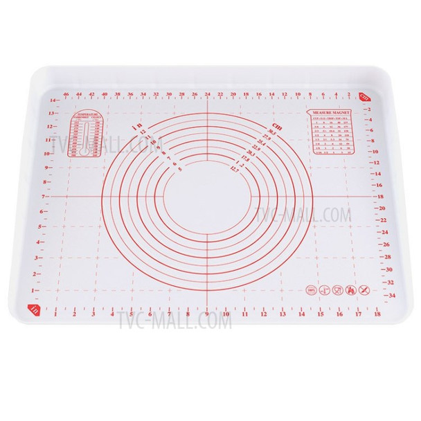 Non-slip BPA-free Silicone Pastry Mat Dough Rolling Mat Oven Liner Fondant Pie Crust Mat - White