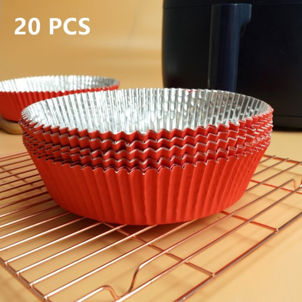 Disposable Air Fryer Paper Liner Non-stick Drip Pan for Baking Frying Grilling (FDA Certified) - Red/20Pcs