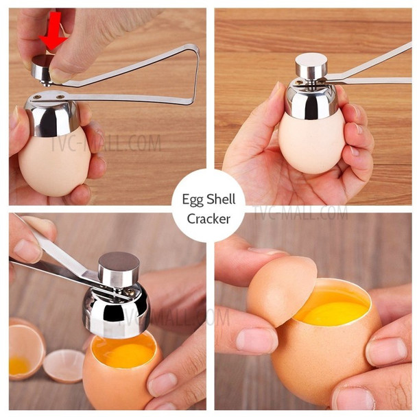 Portable Stainless Steel Shell Opener Egg Shell Cracker