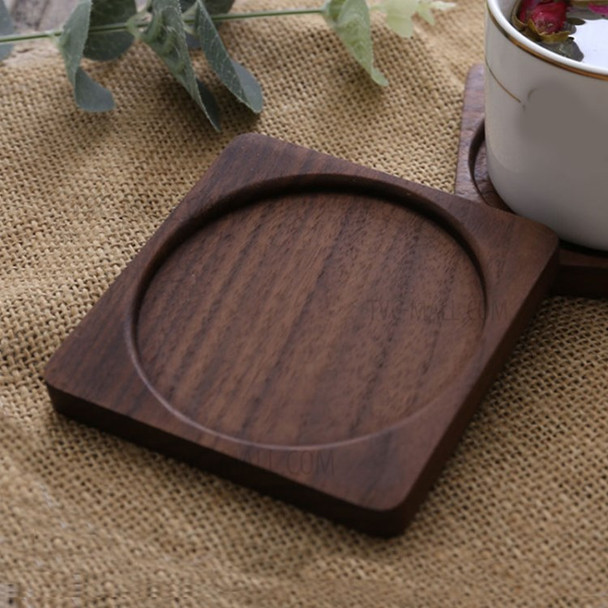 Non-Slip Black Walnut Heat Resistant Table Placemats Drink Mat Table Tea Coffee Cup Pad  Coaster