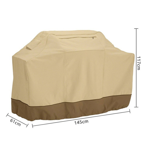 600D Oxford Cloth BBQ Grill Cover Waterproof Barbecue Charbroil Stove Cover Sunscreen - 145x61x117cm