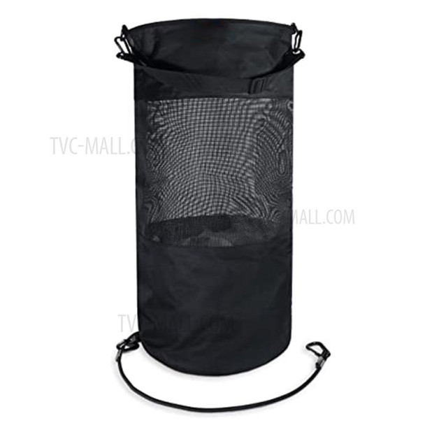 Boat Trash Bag Portable Outdoor Mesh Trash Bag for Boat Kayak Camper - Black