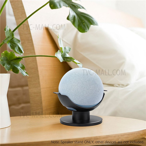 For Echo Dot 4th Gen Speaker Desktop Aluminum Alloy Holder Speaker Stand - Black