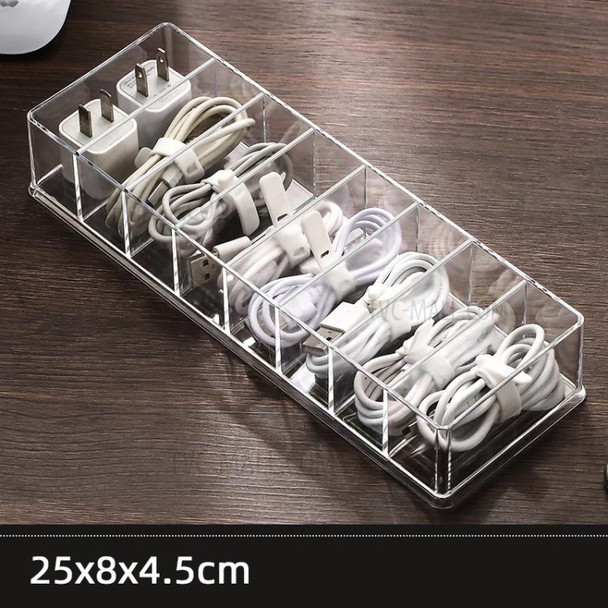 Wire Cable  Power Cord Plastic Management Box Ties Container USB Cord Sorter - Box/S