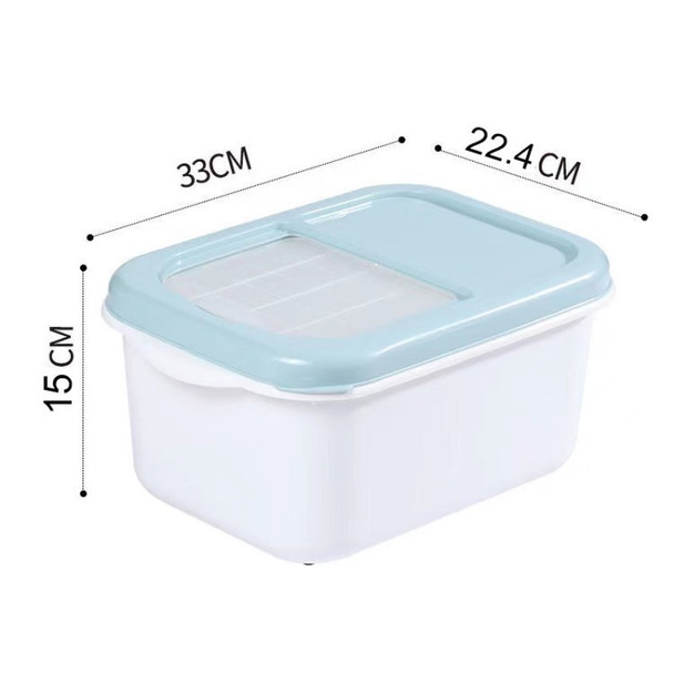 Insect-proof Food Storage Containers Moisture-proof Rice Dispenser Grain Storage Box - Blue/5Kg