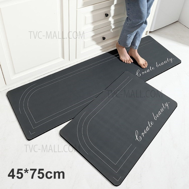 Kitchen Mat Waterproof Non-Slip Kitchen Rug Technology Velvet Floor Mat Carpet for Offices Kitchens Sinks - Buddy/45x75cm