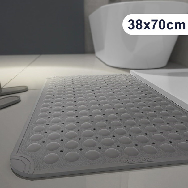 Shower Mat Square Bathroom Mat Non-Slip Bath Carpet Pad for Home - Dark Grey/38x70cm