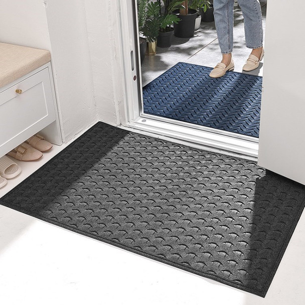 45x75cm Doormat Mud Mat Non-slip Carpet for Front Door Pat - Black