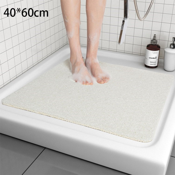 40x60cm Non-Slip Durable Anti-Wear Bath Mat Carpet for Shower Bathroom Floor Rugs - White