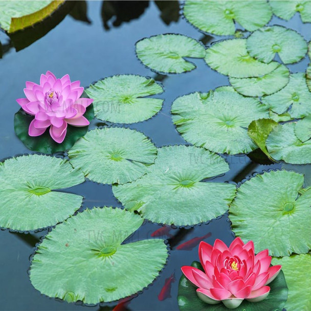 7 Inch Artificial Foam Lotus Flowers Water Home Pond Decoration Plants