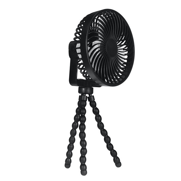 Portable Stroller Fan 3 Speed Clip On Cooling Fan with Flexible Tripod 360-Degree Rotating USB Fan for Car Seat, Wheelchair, Camping