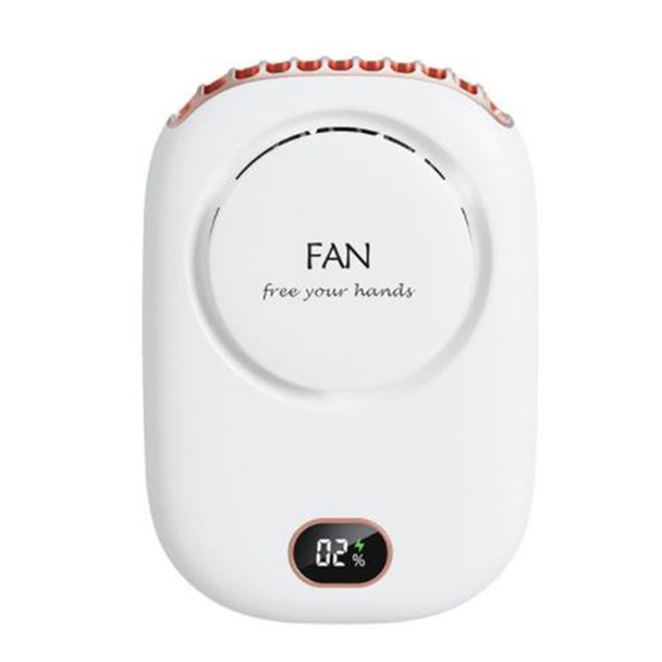 Neck Hanging Fan Wearable Personal Fan Mini Air Conditioning Tool - White