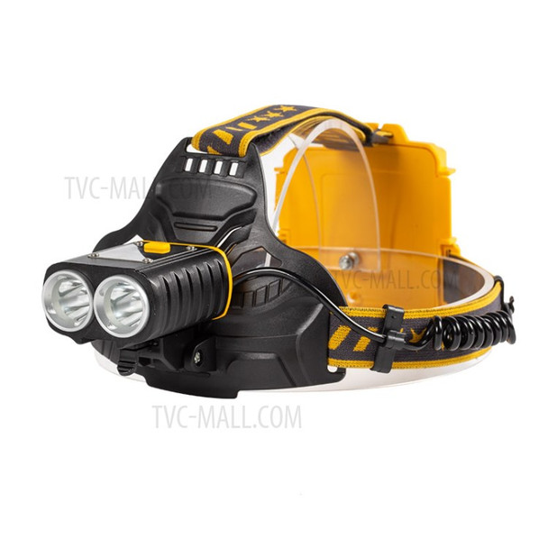 E-SMARTER W647 Outdoor Waterproof Dual Head LED Headlamp USB Rechargeable Headlight with Rear Warning Light